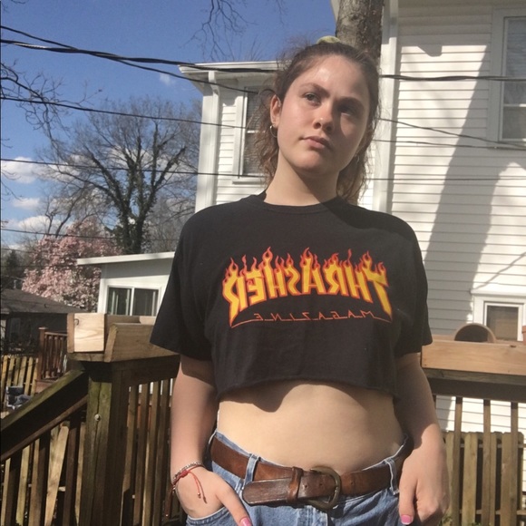 thrasher cropped top